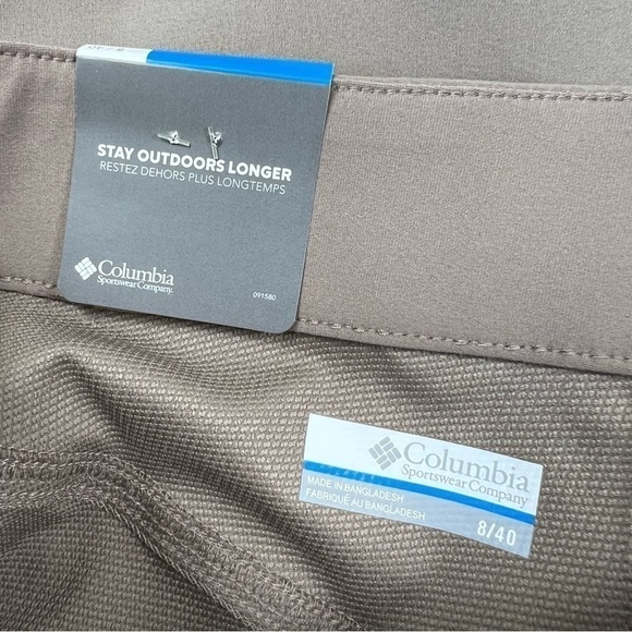 COLUMBIA Active Fit Capri Pants Cargo Khaki 8 - Picture 7 of 7